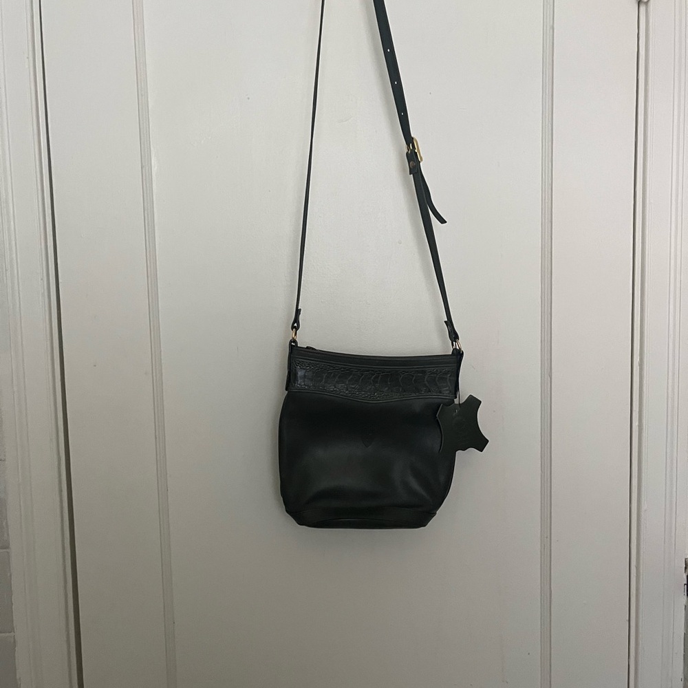 Tasmanian Ostrich Green Leather bag